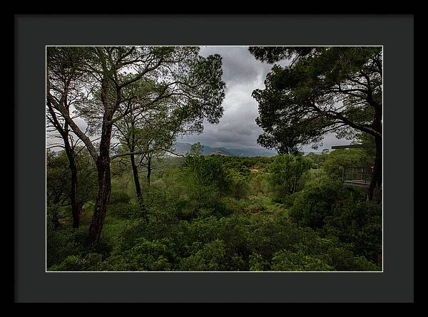 Hillside View from Spain Castle Gardens - Framed Print