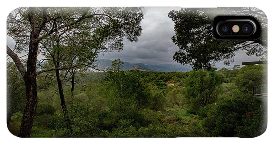 Hillside View from Spain Castle Gardens - Phone Case