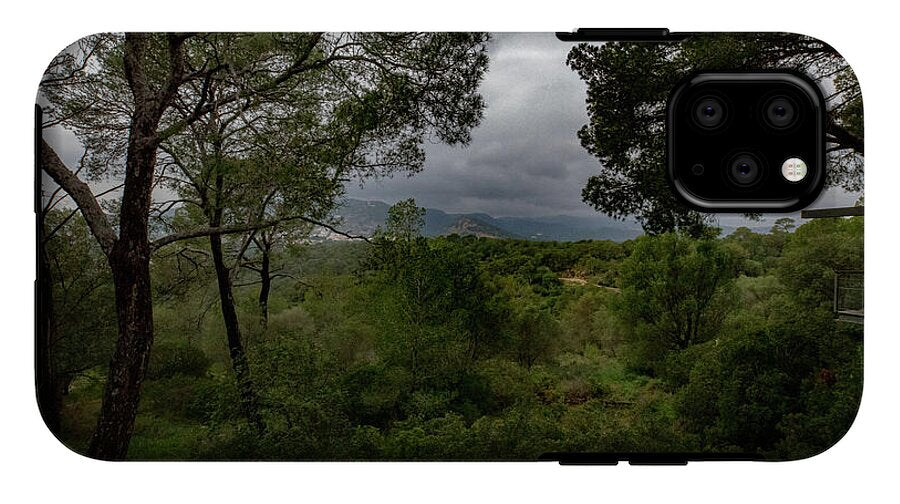 Hillside View from Spain Castle Gardens - Phone Case