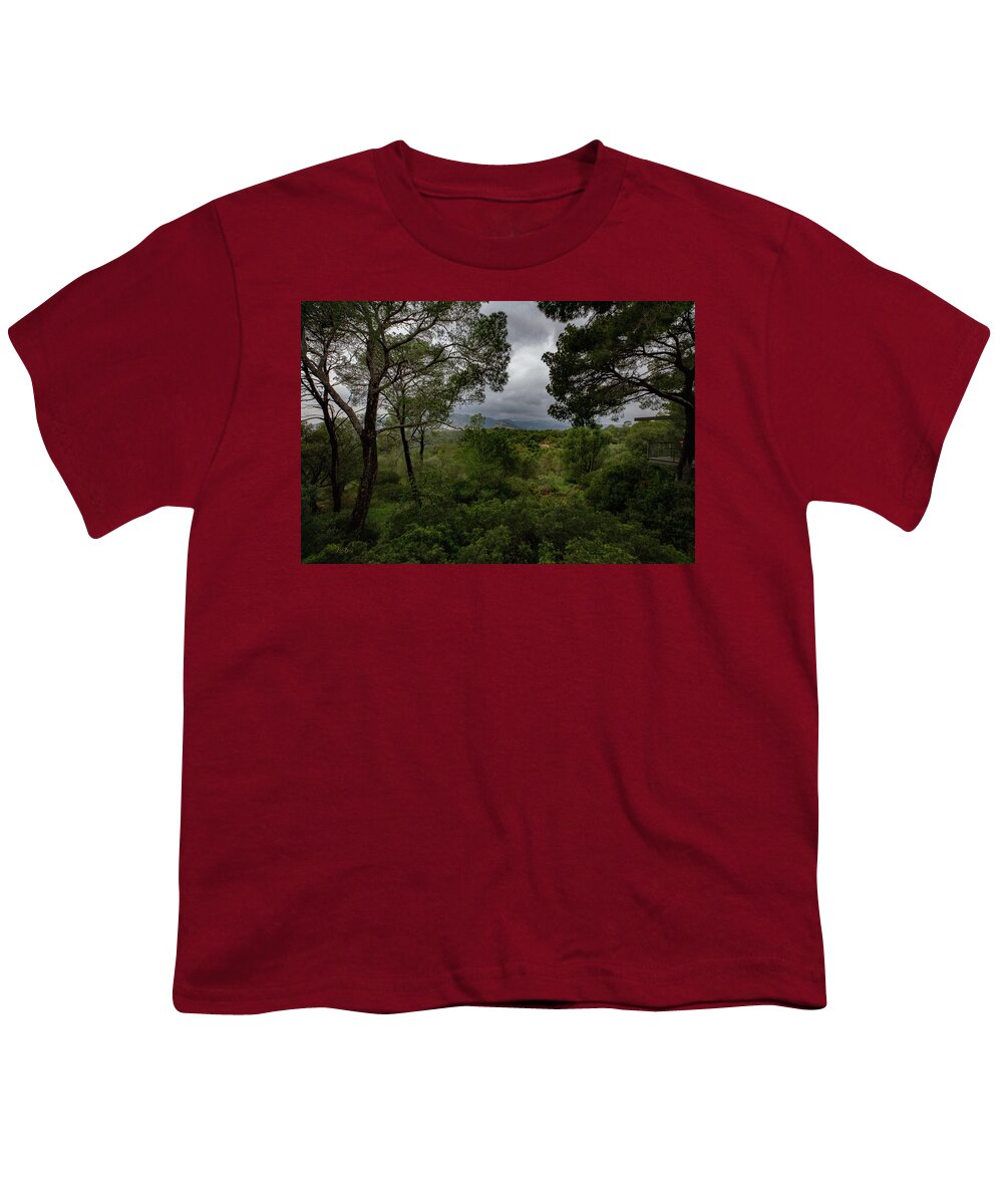 Hillside View from Spain Castle Gardens - Youth T-Shirt