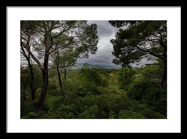 Hillside View from Spain Castle Gardens - Framed Print
