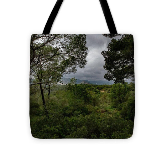 Hillside View from Spain Castle Gardens - Tote Bag