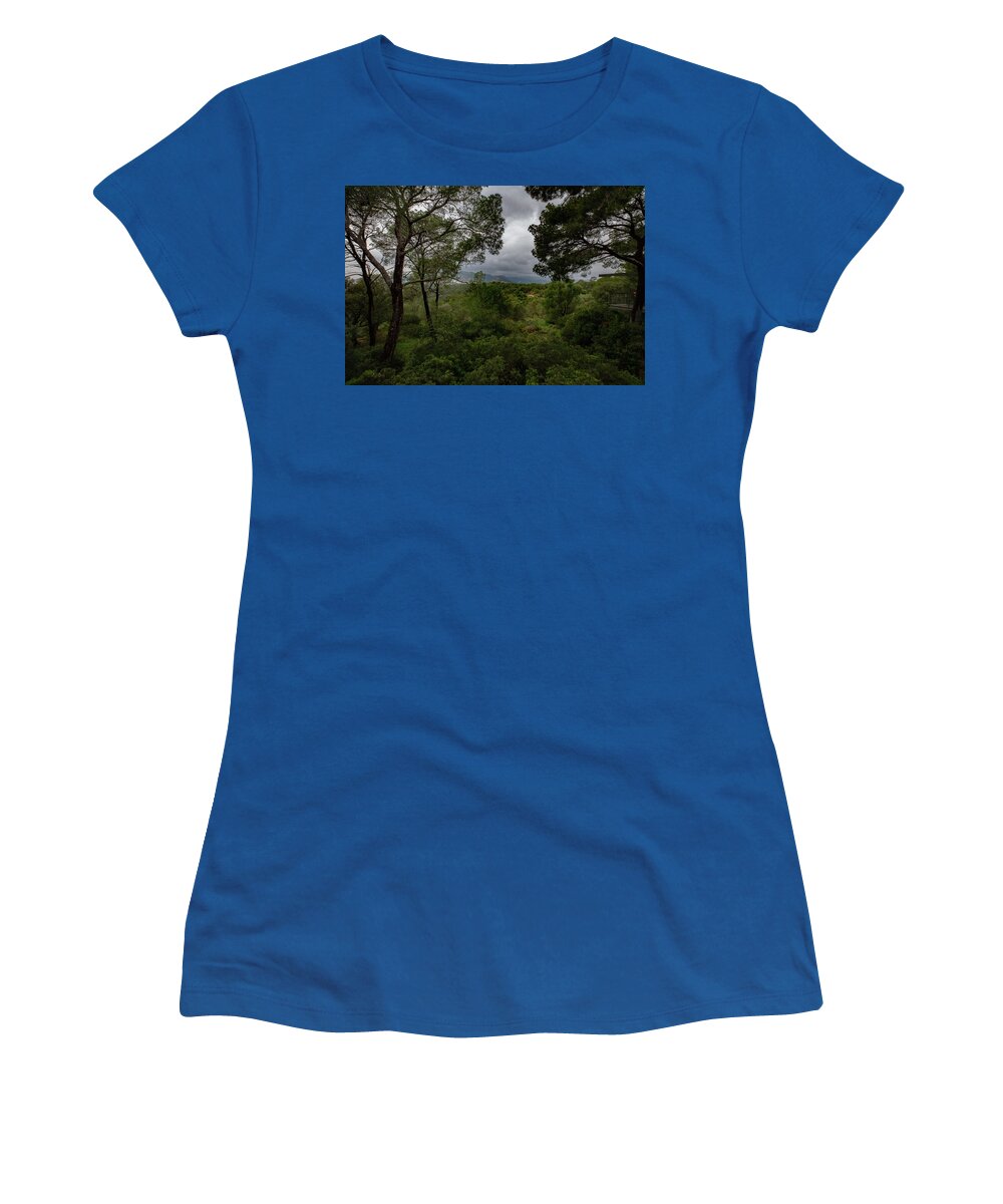 Hillside View from Spain Castle Gardens - Women's T-Shirt