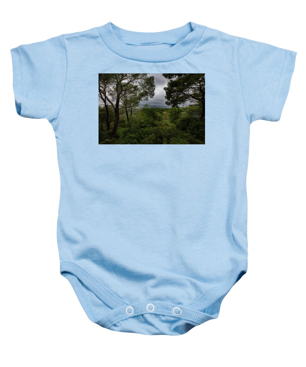 Hillside View from Spain Castle Gardens - Baby Onesie