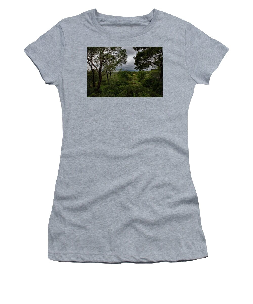 Hillside View from Spain Castle Gardens - Women's T-Shirt