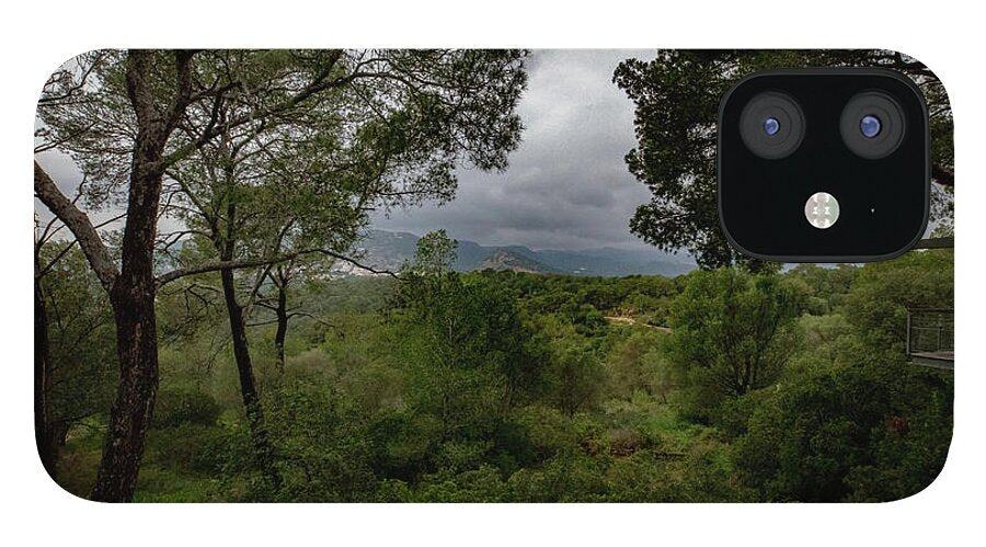 Hillside View from Spain Castle Gardens - Phone Case