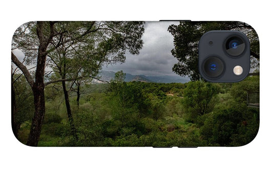 Hillside View from Spain Castle Gardens - Phone Case