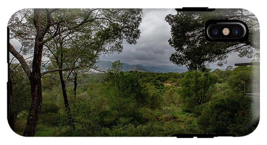 Hillside View from Spain Castle Gardens - Phone Case