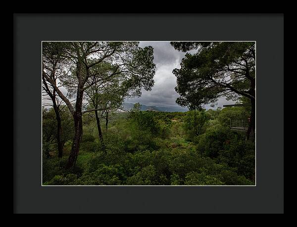 Hillside View from Spain Castle Gardens - Framed Print