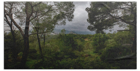 Hillside View from Spain Castle Gardens - Bath Towel