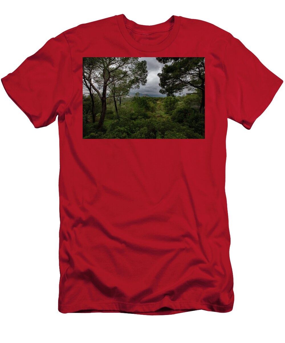 Hillside View from Spain Castle Gardens - T-Shirt