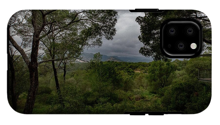 Hillside View from Spain Castle Gardens - Phone Case