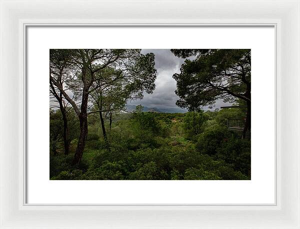 Hillside View from Spain Castle Gardens - Framed Print
