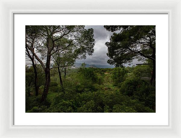 Hillside View from Spain Castle Gardens - Framed Print