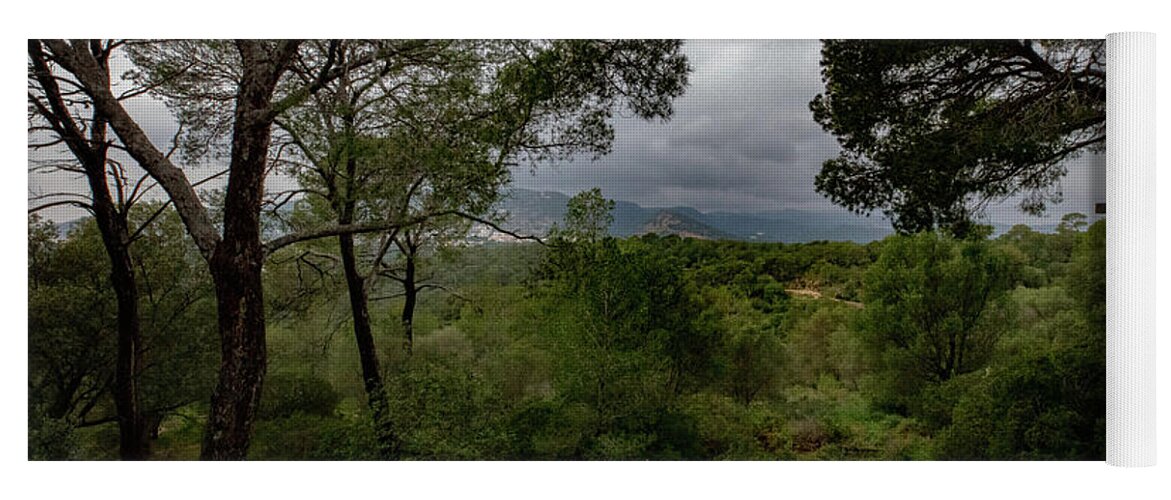 Hillside View from Spain Castle Gardens - Yoga Mat