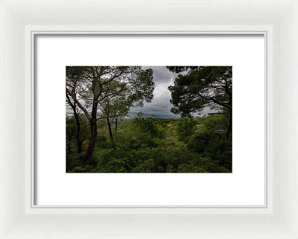 Hillside View from Spain Castle Gardens - Framed Print