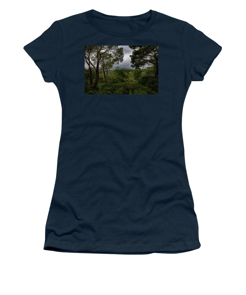 Hillside View from Spain Castle Gardens - Women's T-Shirt