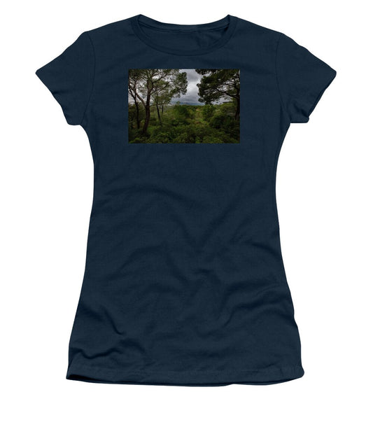 Hillside View from Spain Castle Gardens - Women's T-Shirt