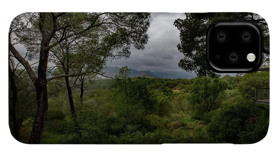 Hillside View from Spain Castle Gardens - Phone Case