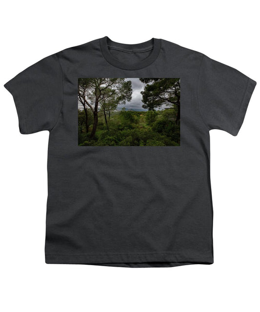 Hillside View from Spain Castle Gardens - Youth T-Shirt