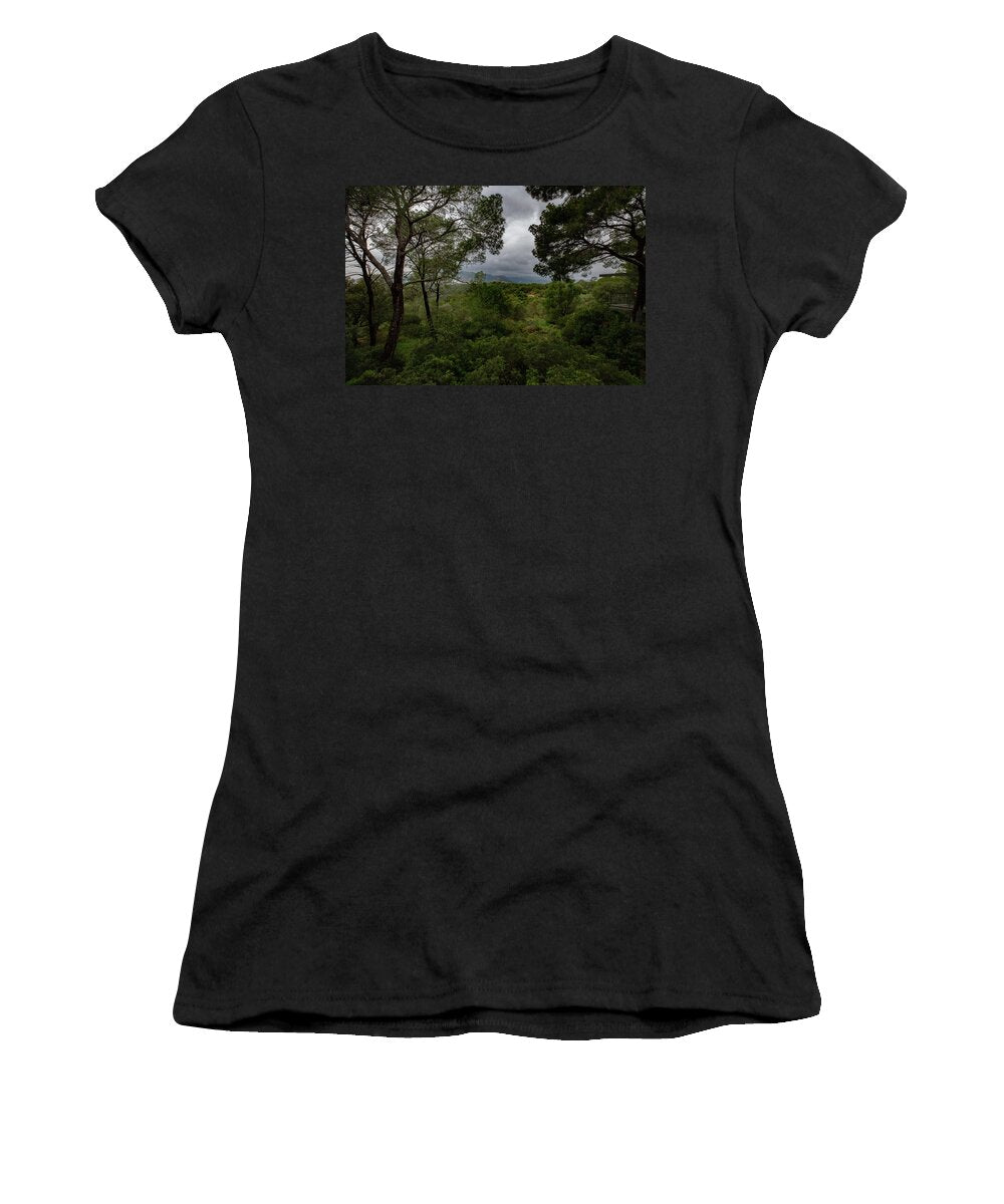 Hillside View from Spain Castle Gardens - Women's T-Shirt