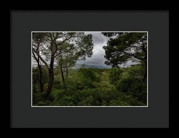 Hillside View from Spain Castle Gardens - Framed Print