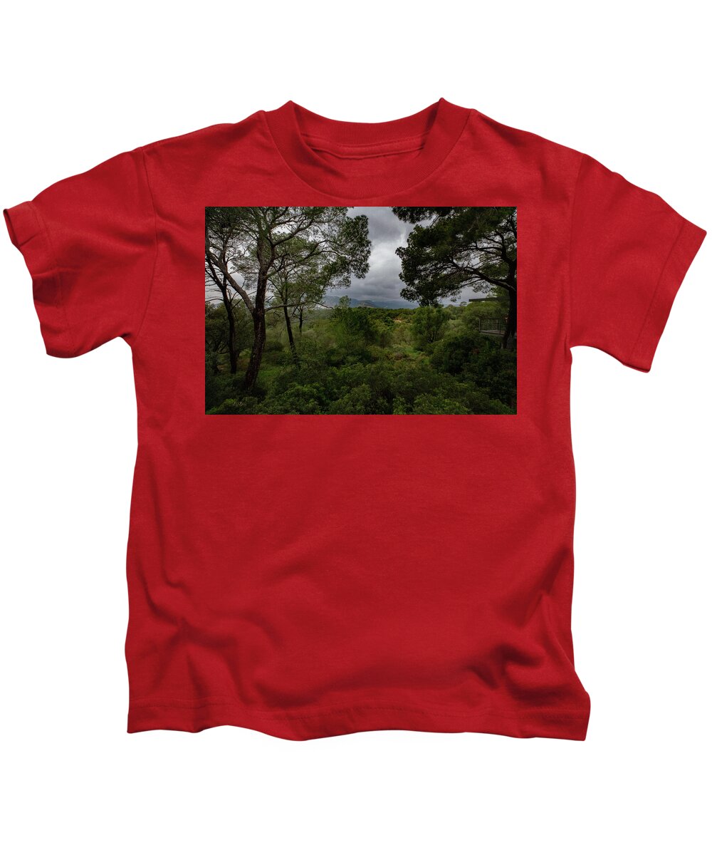 Hillside View from Spain Castle Gardens - Kids T-Shirt