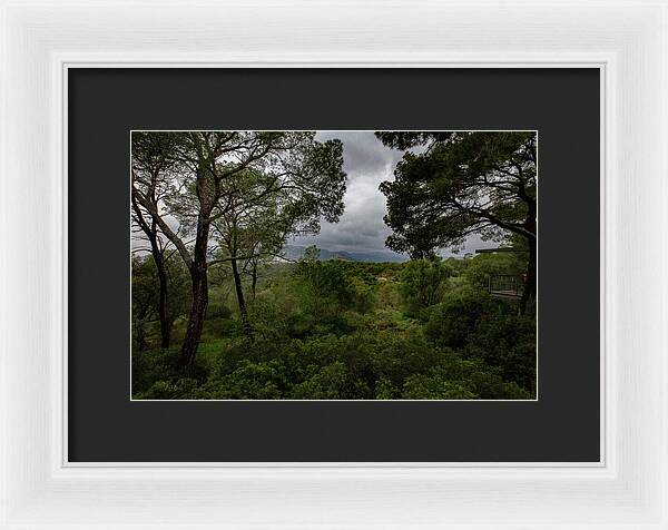 Hillside View from Spain Castle Gardens - Framed Print