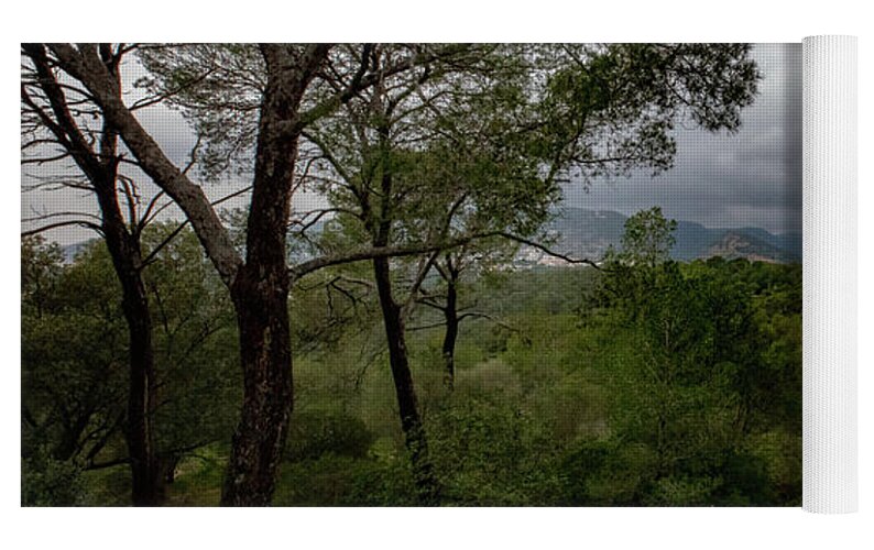 Hillside View from Spain Castle Gardens - Yoga Mat