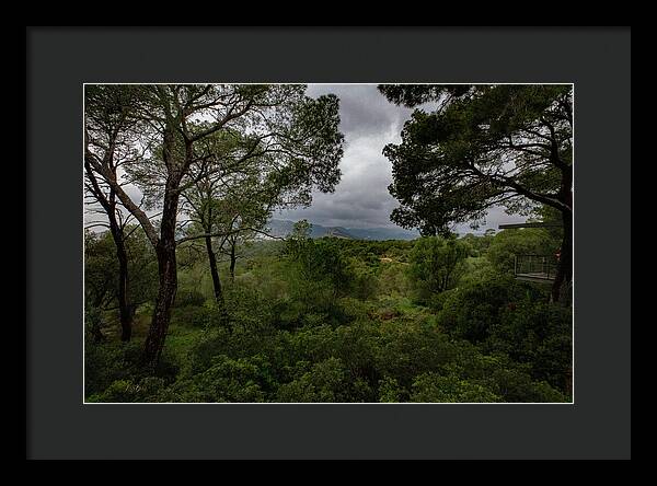 Hillside View from Spain Castle Gardens - Framed Print