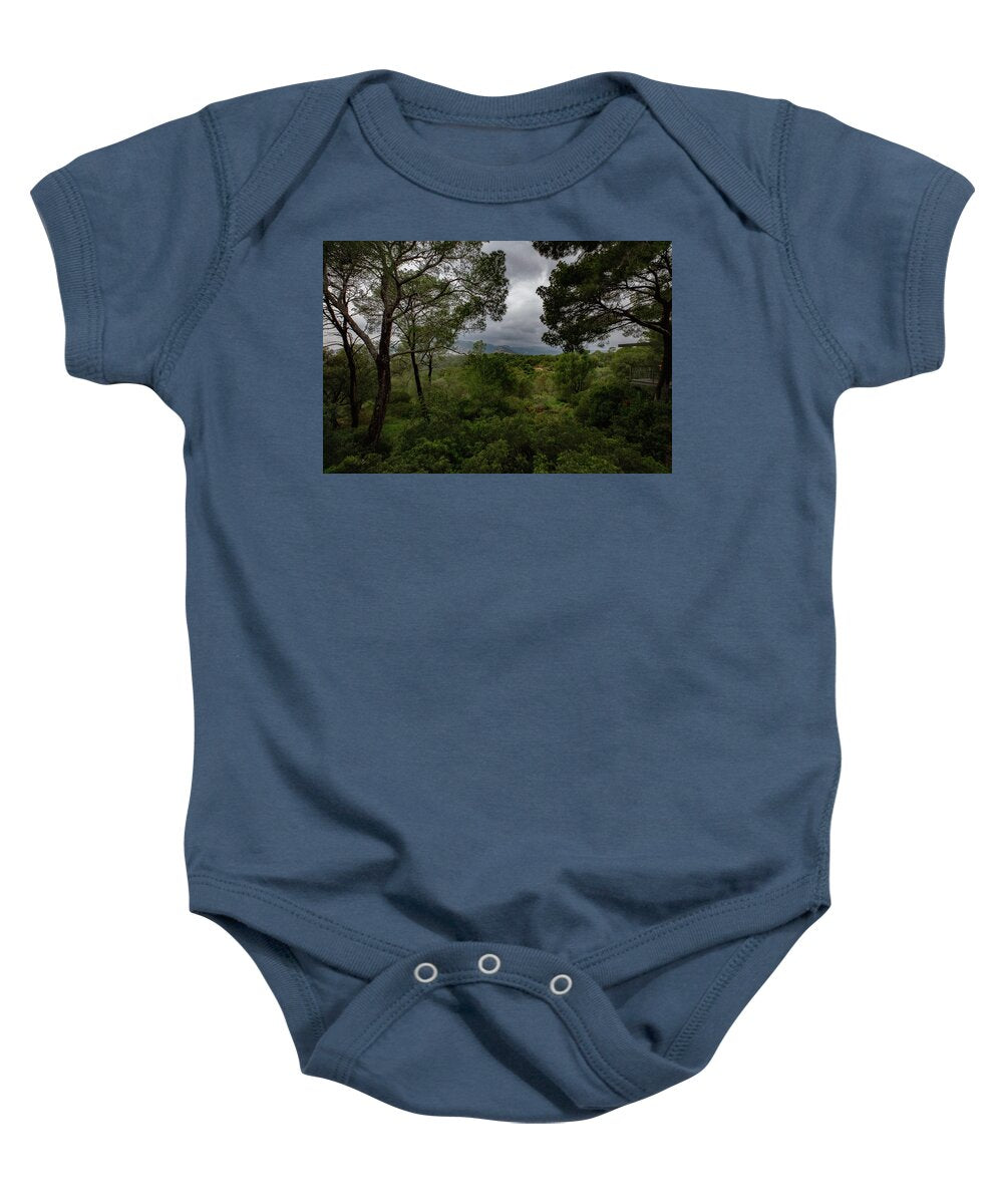 Hillside View from Spain Castle Gardens - Baby Onesie
