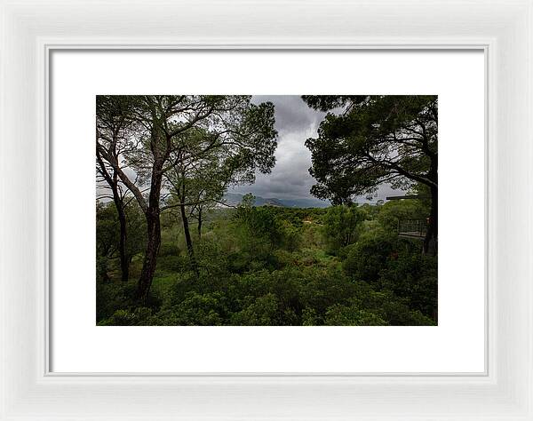 Hillside View from Spain Castle Gardens - Framed Print