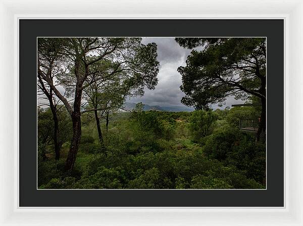 Hillside View from Spain Castle Gardens - Framed Print