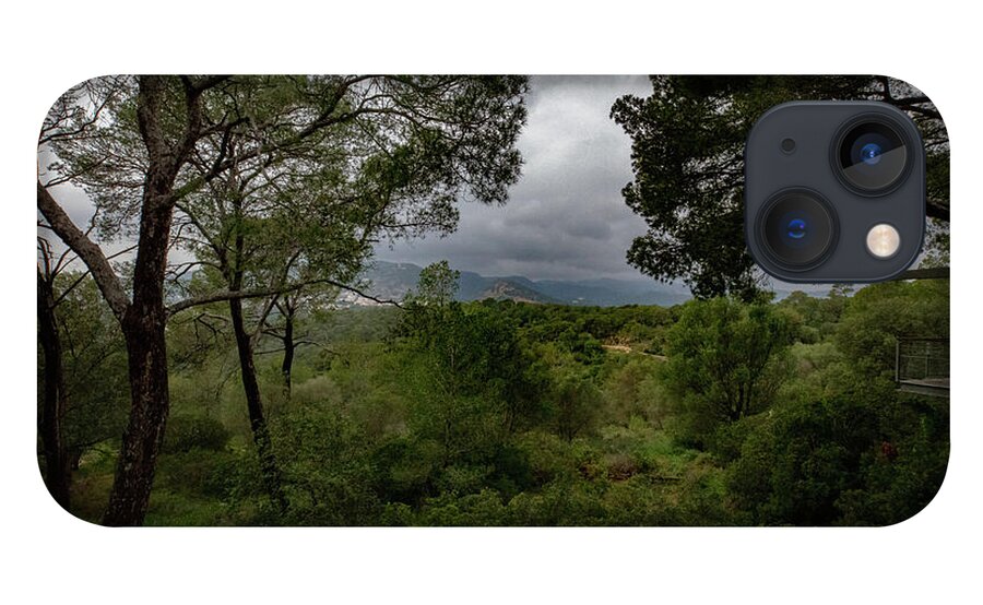 Hillside View from Spain Castle Gardens - Phone Case