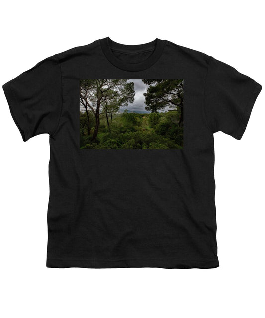 Hillside View from Spain Castle Gardens - Youth T-Shirt