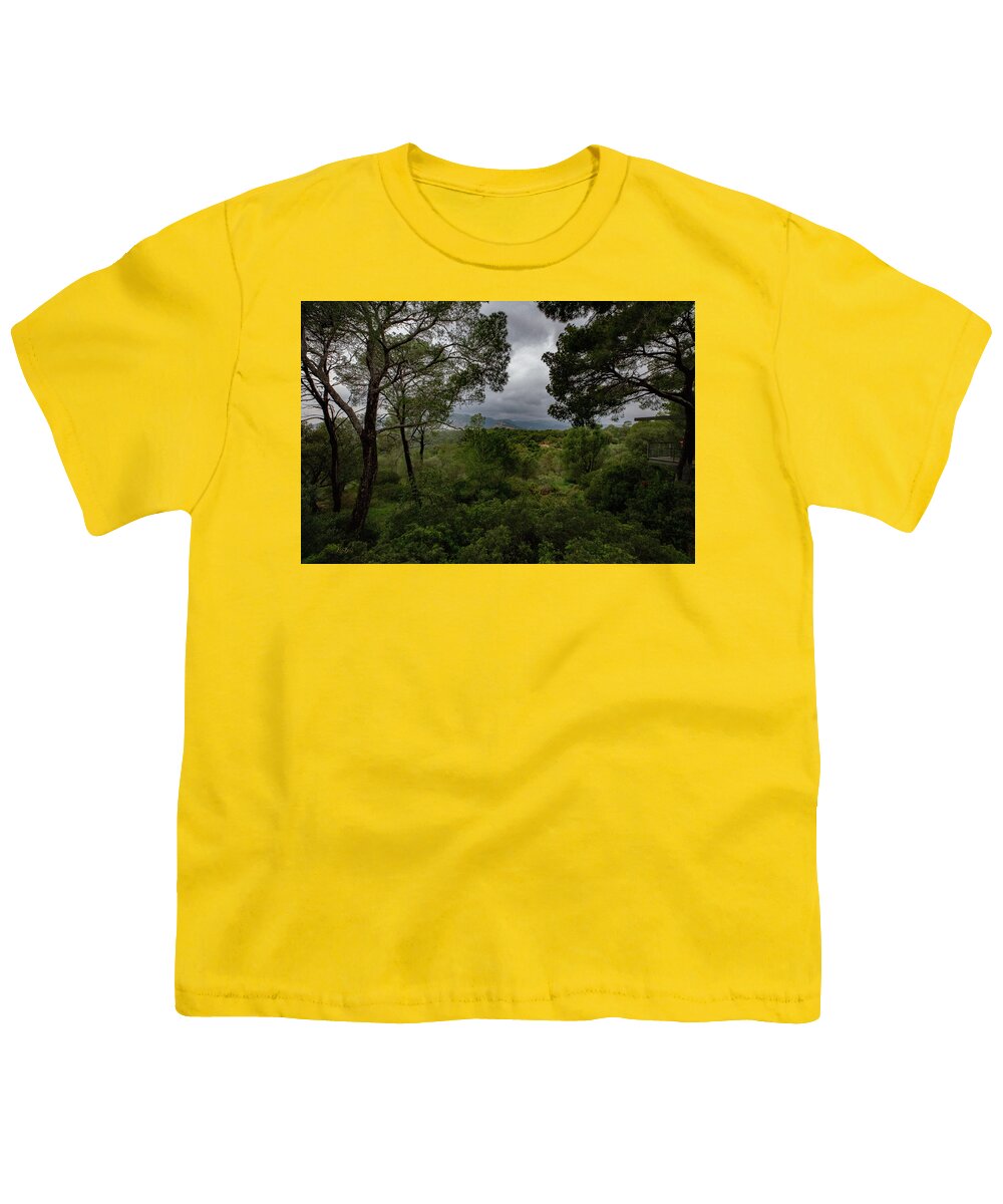 Hillside View from Spain Castle Gardens - Youth T-Shirt