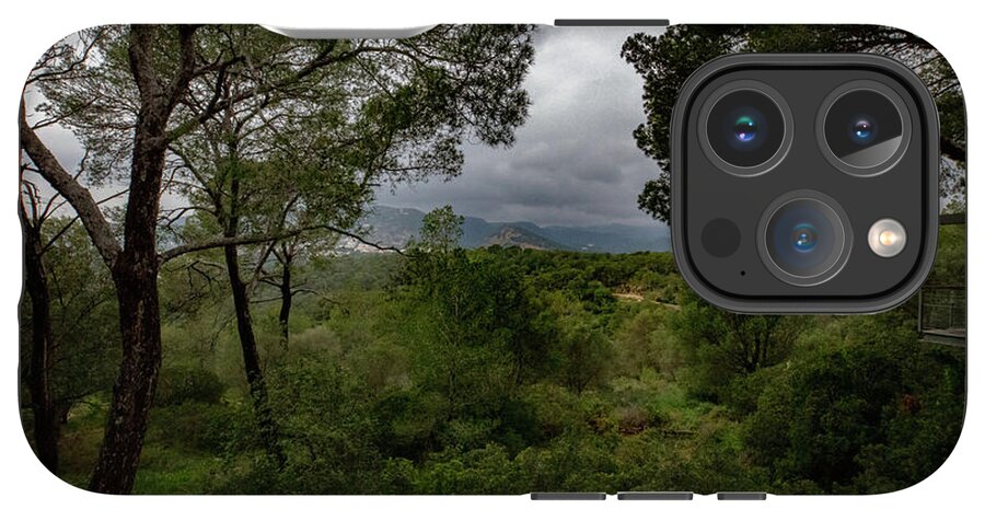 Hillside View from Spain Castle Gardens - Phone Case
