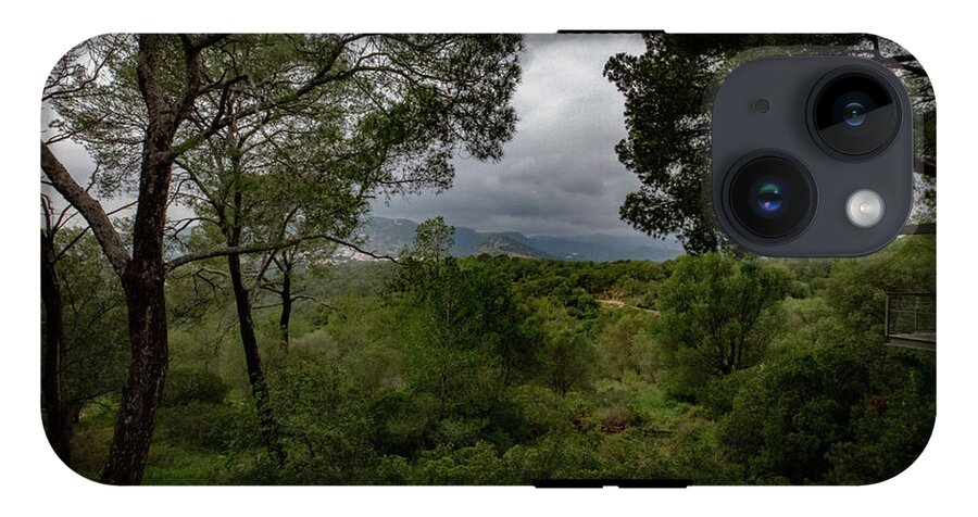 Hillside View from Spain Castle Gardens - Phone Case