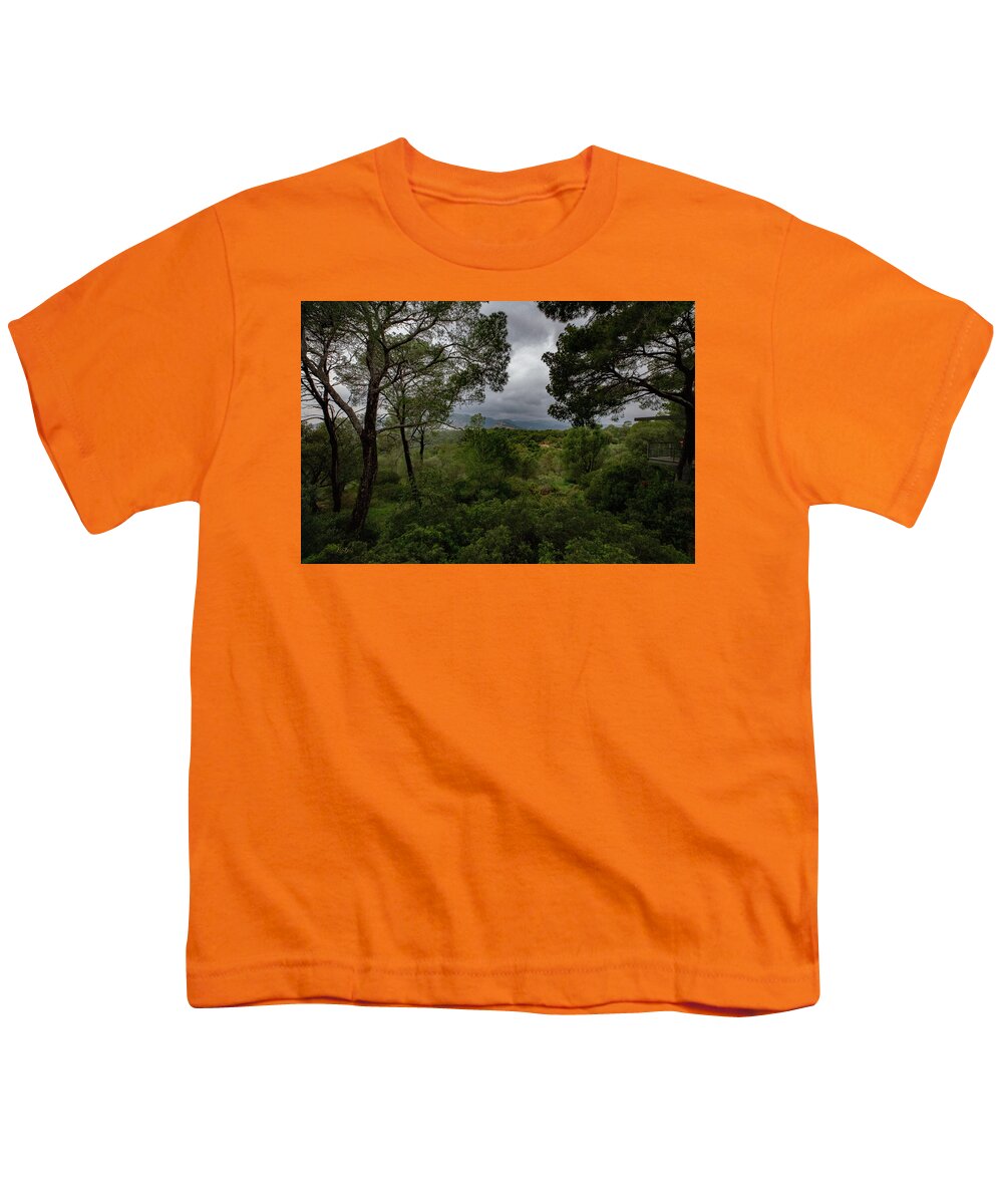 Hillside View from Spain Castle Gardens - Youth T-Shirt