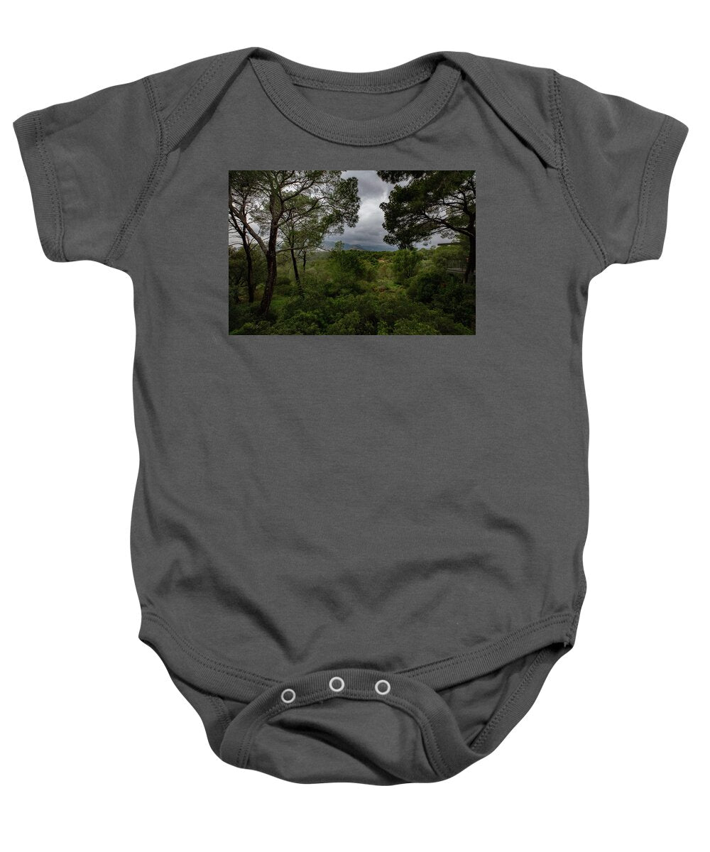 Hillside View from Spain Castle Gardens - Baby Onesie