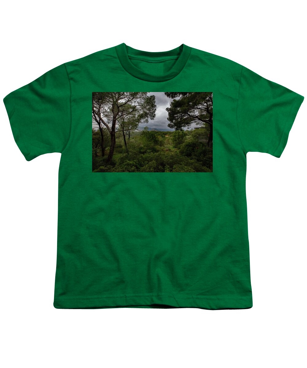 Hillside View from Spain Castle Gardens - Youth T-Shirt