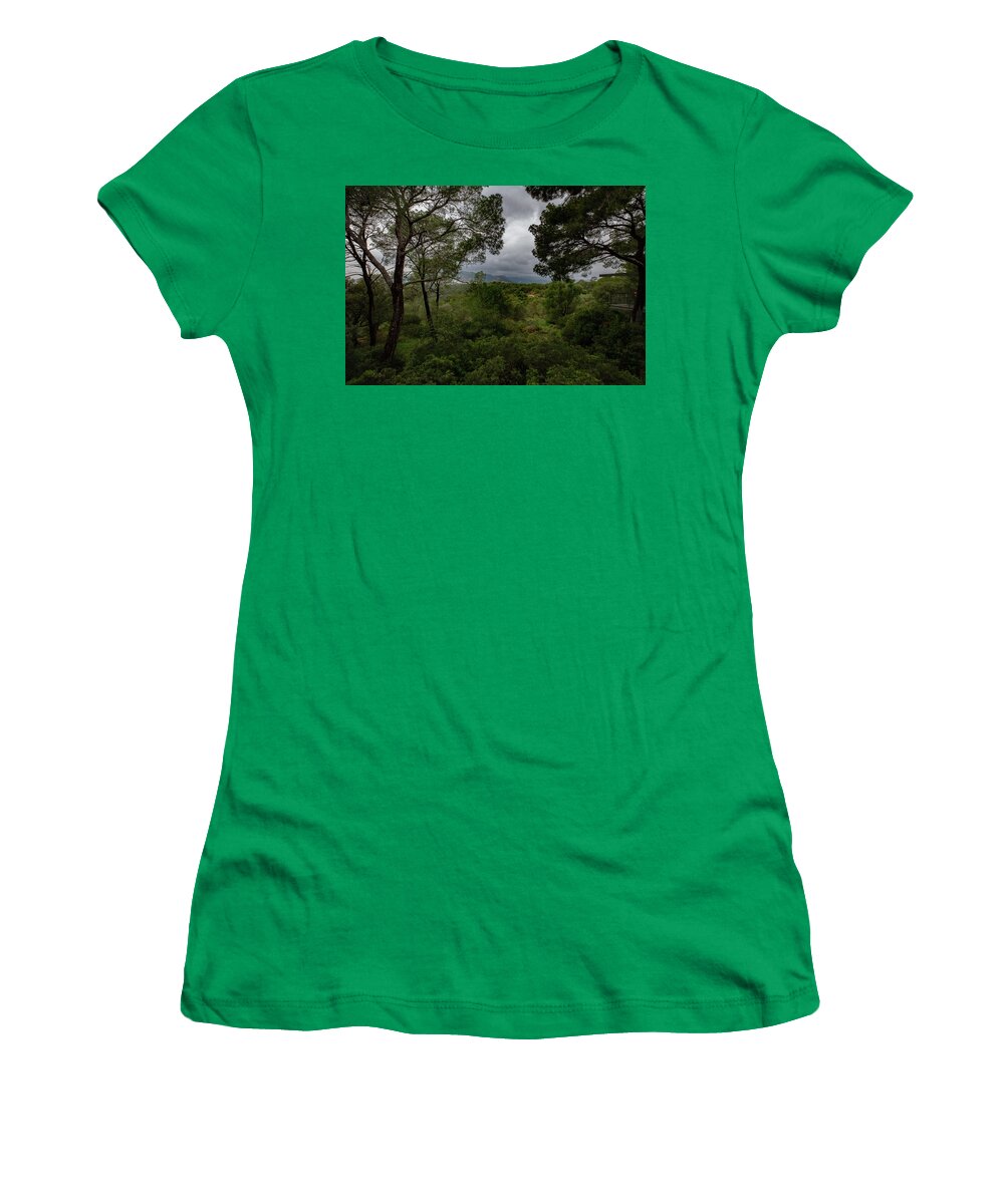 Hillside View from Spain Castle Gardens - Women's T-Shirt