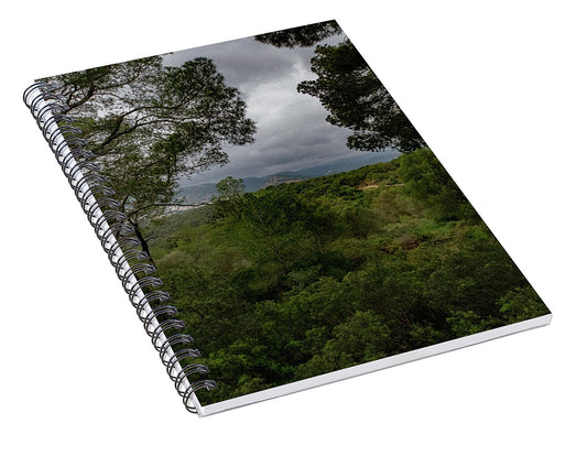 Hillside View from Spain Castle Gardens - Spiral Notebook