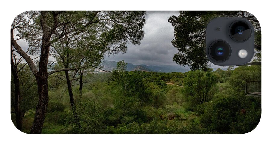 Hillside View from Spain Castle Gardens - Phone Case
