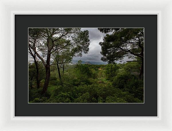 Hillside View from Spain Castle Gardens - Framed Print