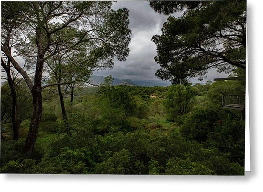 Hillside View from Spain Castle Gardens - Greeting Card