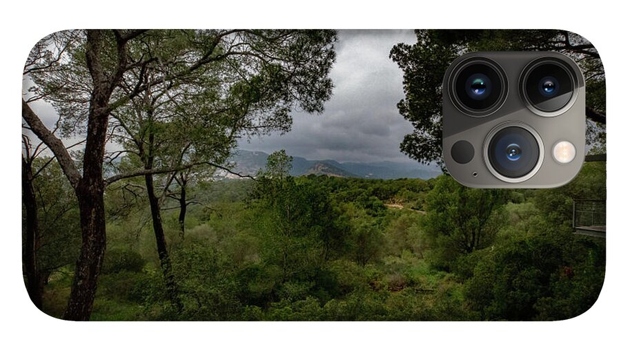 Hillside View from Spain Castle Gardens - Phone Case