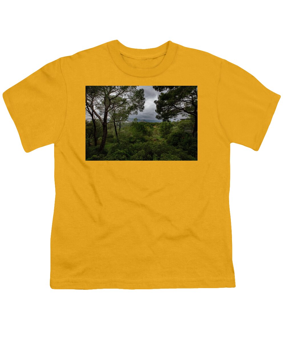 Hillside View from Spain Castle Gardens - Youth T-Shirt