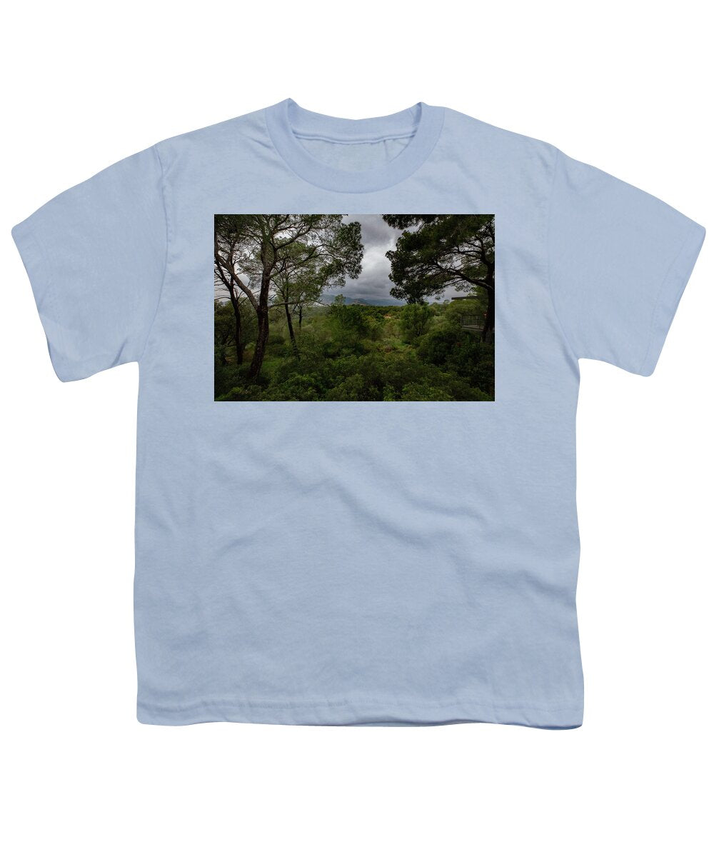 Hillside View from Spain Castle Gardens - Youth T-Shirt