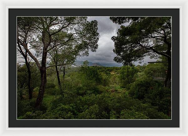 Hillside View from Spain Castle Gardens - Framed Print